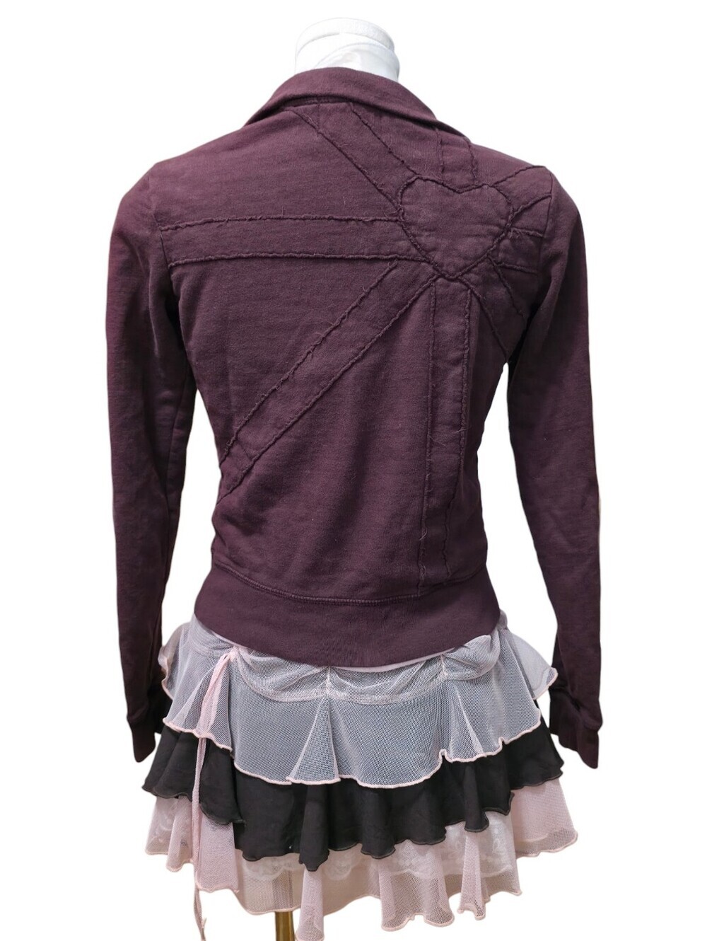 Y2K Juicy couture long sleeve vintage 100% cotton zip up with cool back design - Picture 3 of 6